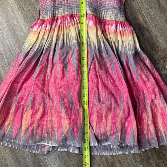 Free People Indian Summer Lurex Mini Dress Size Medium Boho Festival - Picture 5 of 9